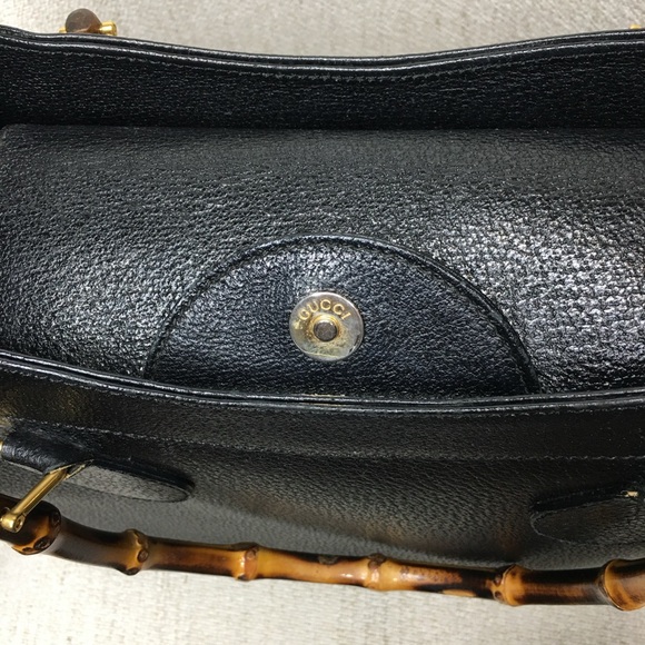 Authentic Gucci Diana tote bag black leather bamboo handles - Picture 12 of 16